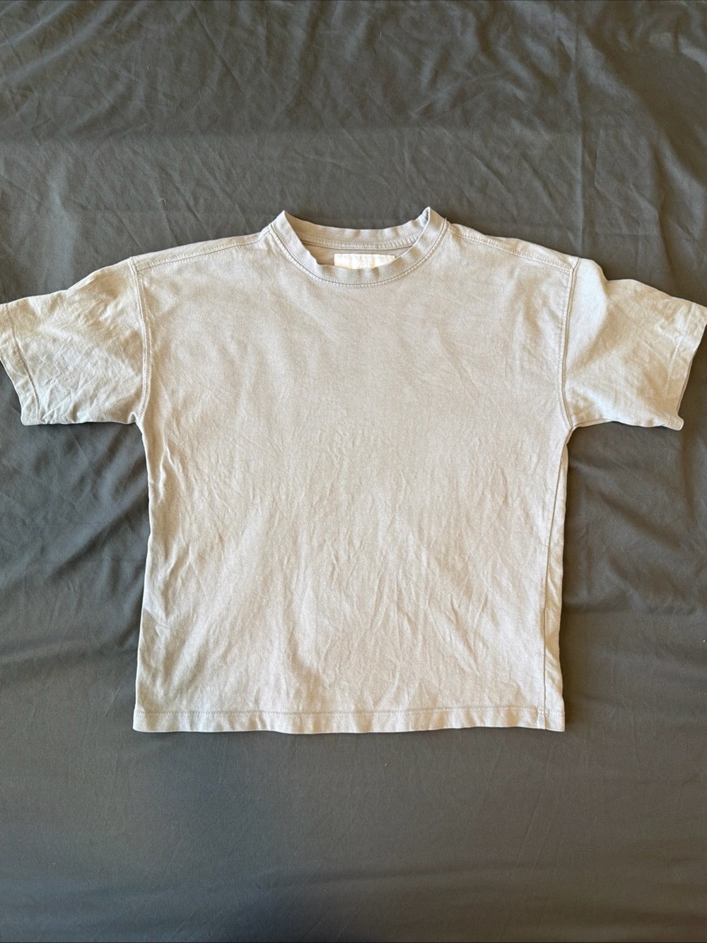 Zara Kids Off-White Short Sleeve Tee
